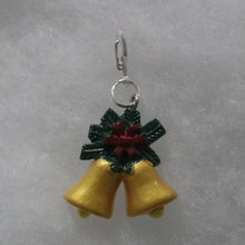 Load image into Gallery viewer, Gold Christmas Bells Charm
