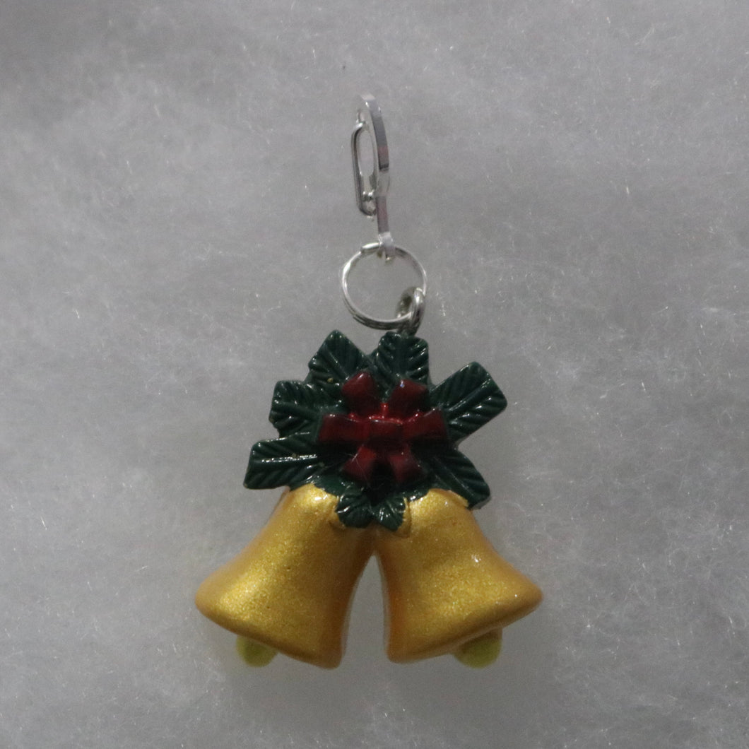 Gold Christmas Bells Charm