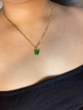 Load image into Gallery viewer, Green Butterfly Gold Necklace
