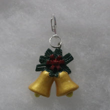 Load image into Gallery viewer, Gold Christmas Bells Charm
